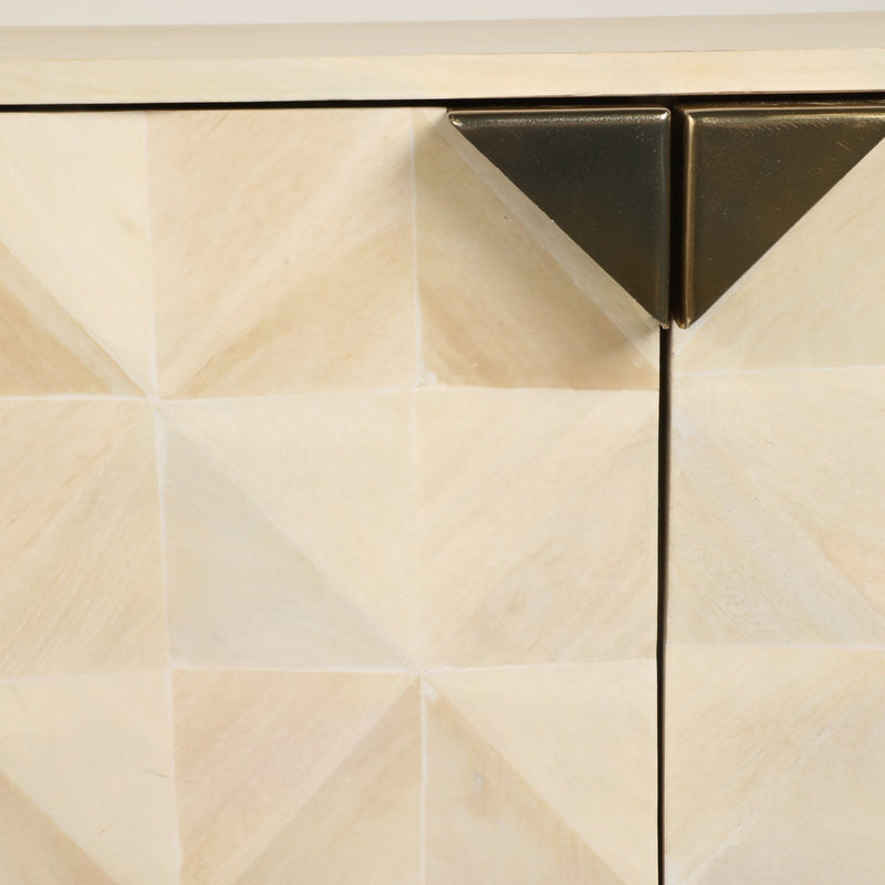 40" Taranto Wood Chest, White Wash - Al Rugaib Furniture