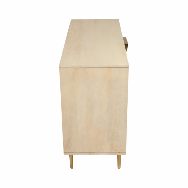 40" Taranto Wood Chest, White Wash - Al Rugaib Furniture