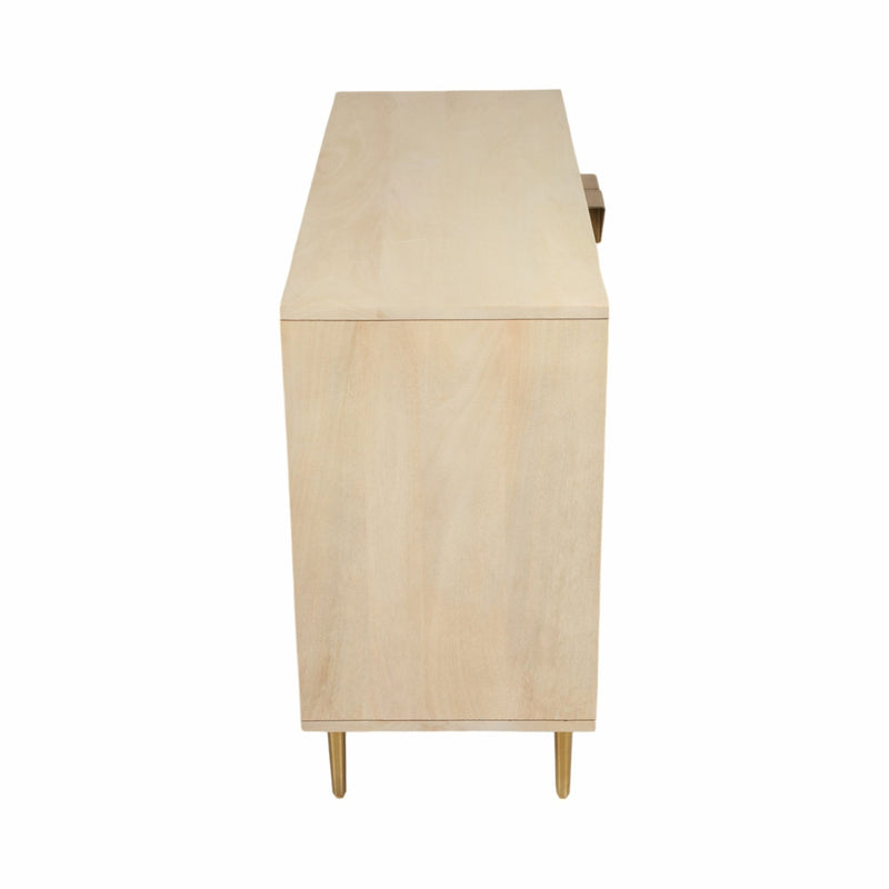 40" Taranto Wood Chest, White Wash - Al Rugaib Furniture