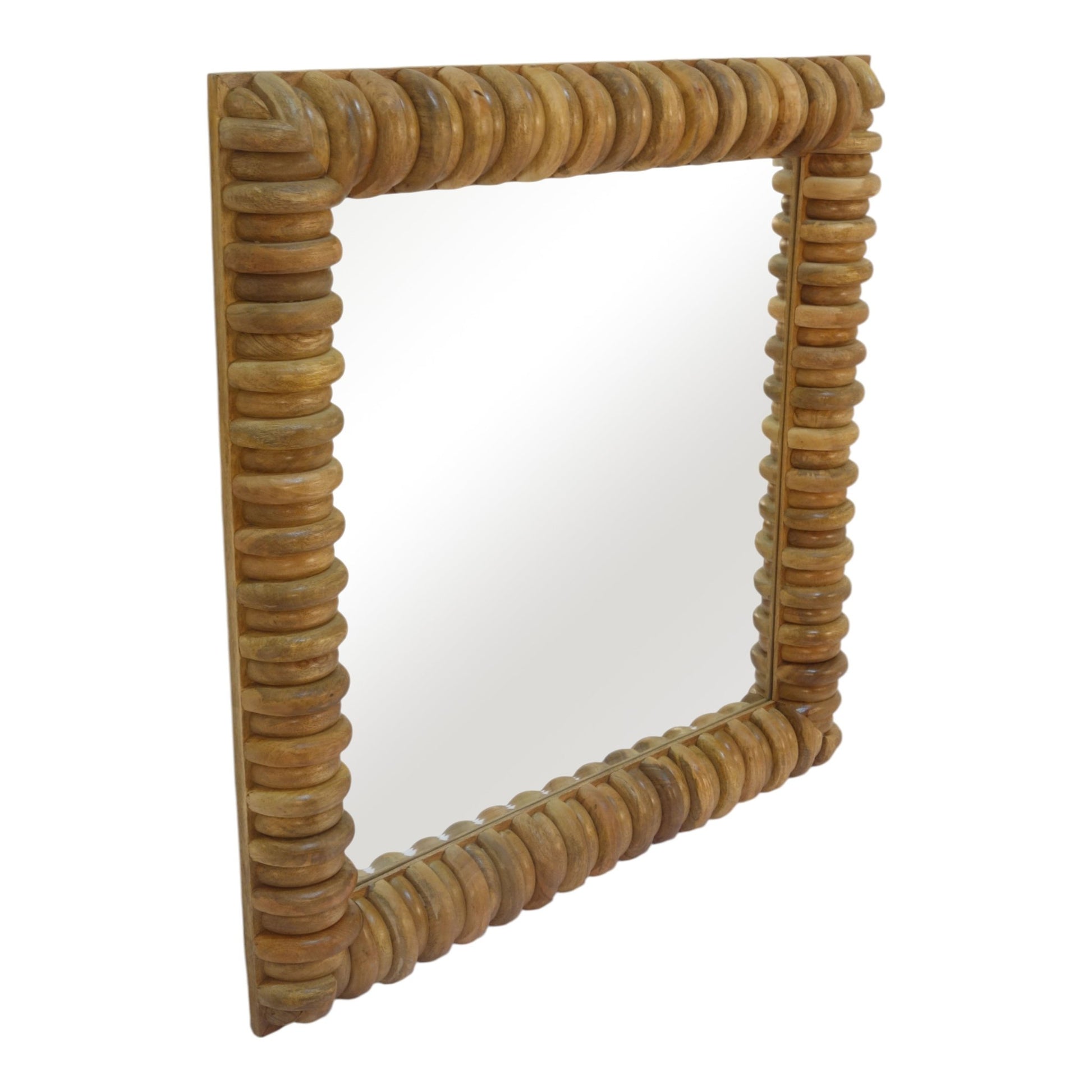 40" Toulon Wood Wall Mirror, Natural Wall Art| Sagebrook Home