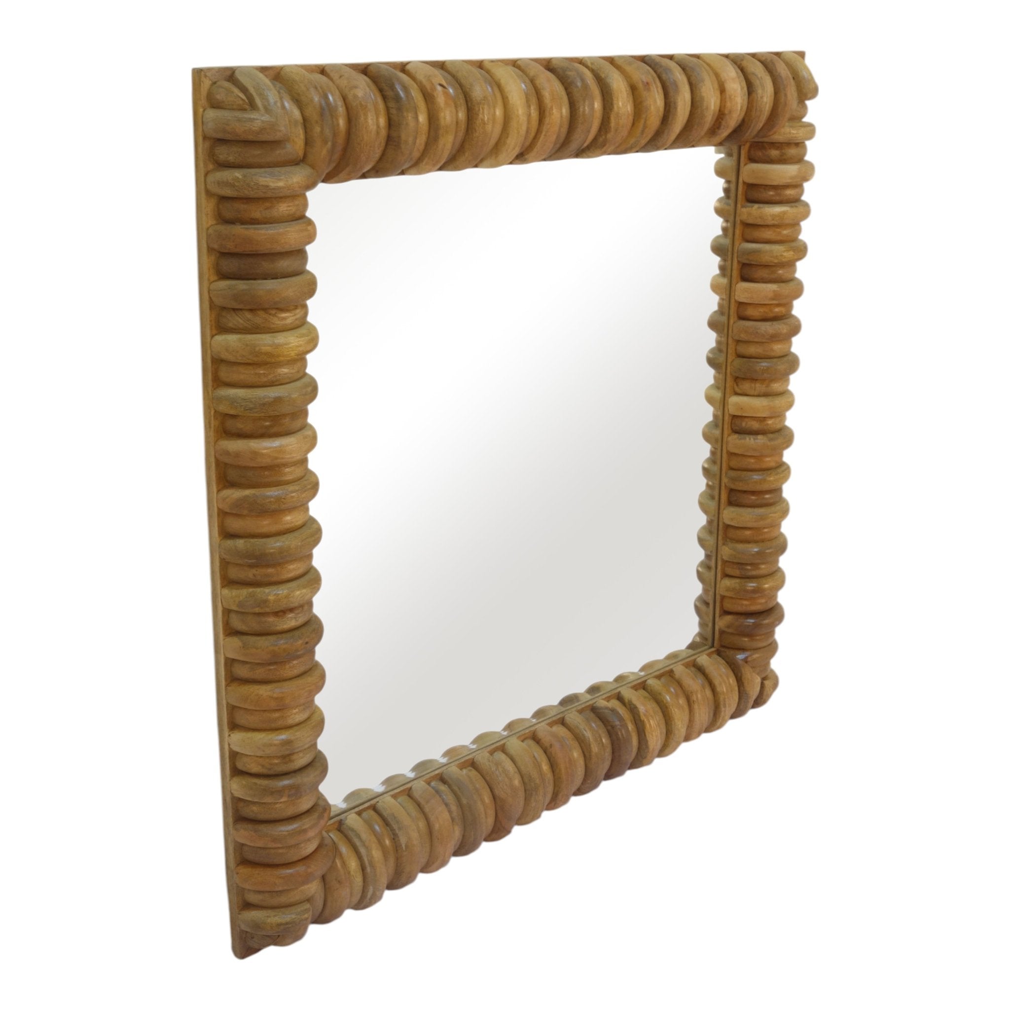 40" Toulon Wood Wall Mirror, Natural Wall Art| Sagebrook Home