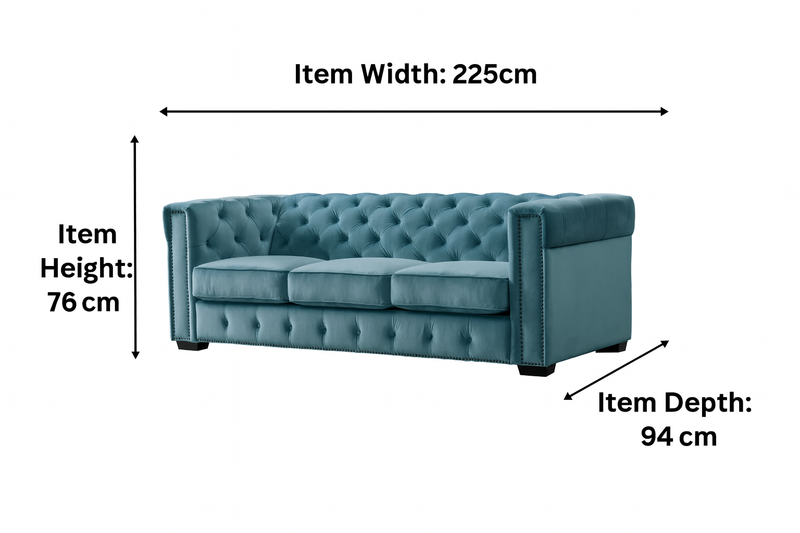 Elzaro Blue Living room Set