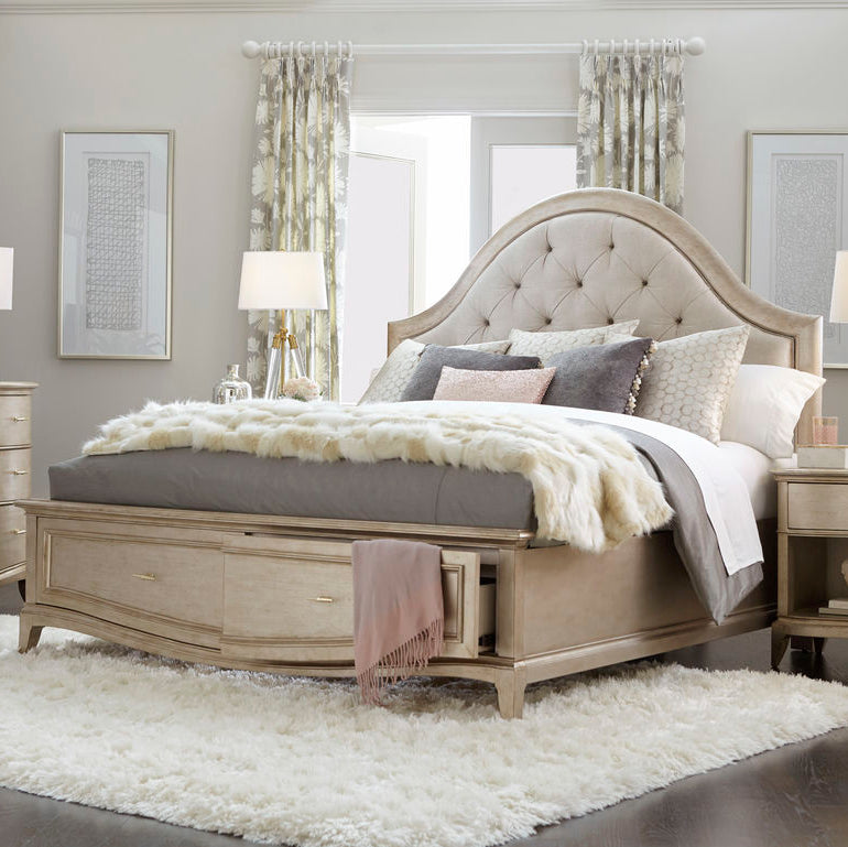 Starlite King Upholstered Panel Bed With Storage