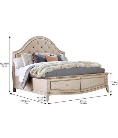 Starlite King Upholstered Panel Bed With Storage