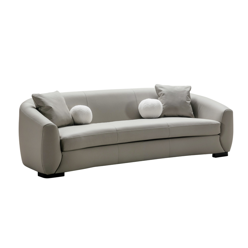 Boucle Leather 3 Seater Sofa (W250cm)