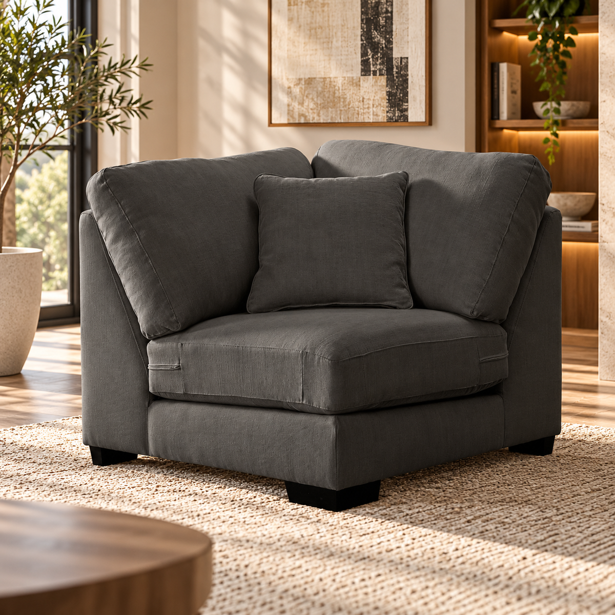 Scott Dark Grey Corner