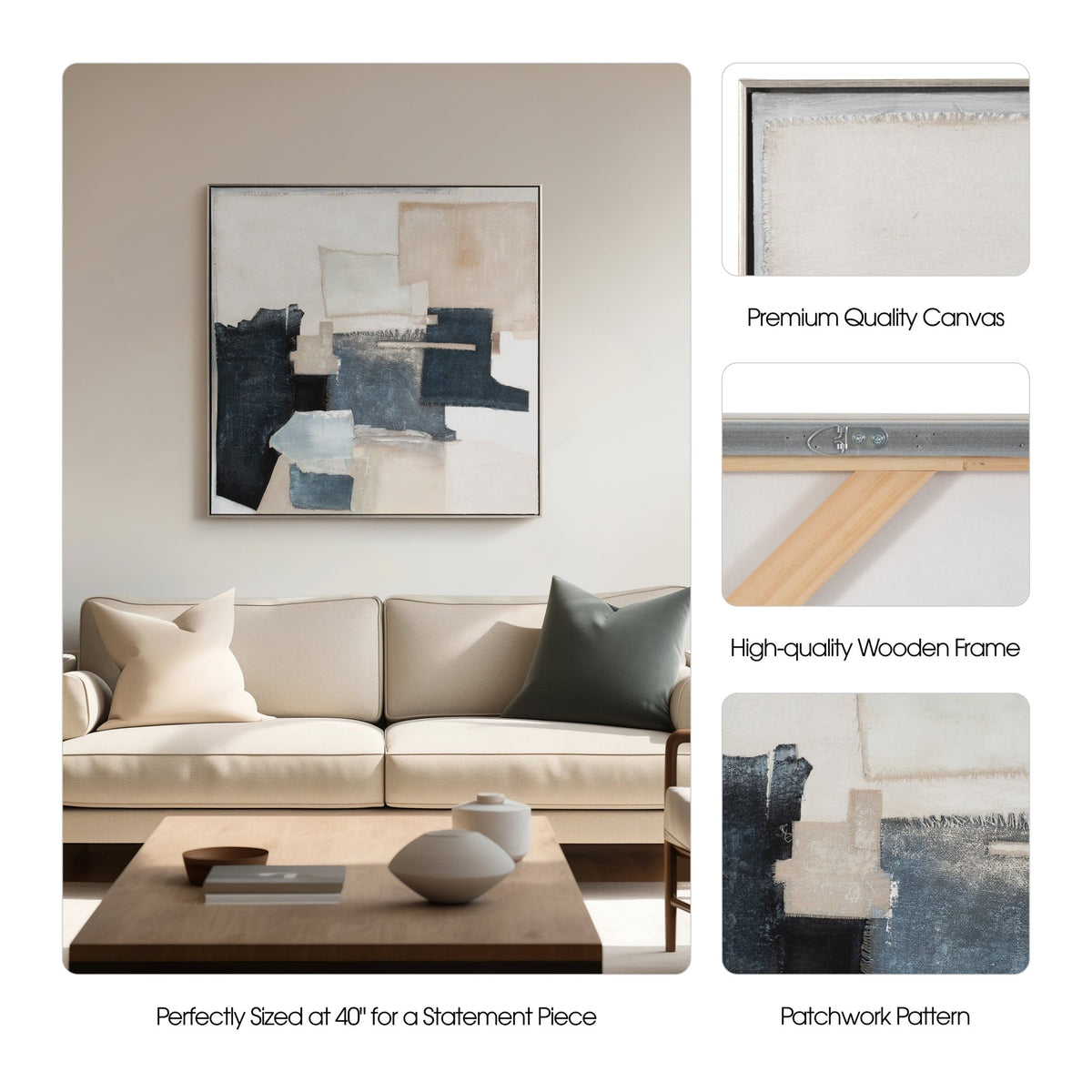40x40 Elowen Handpainted Wall Art Wall Art| Sagebrook Home