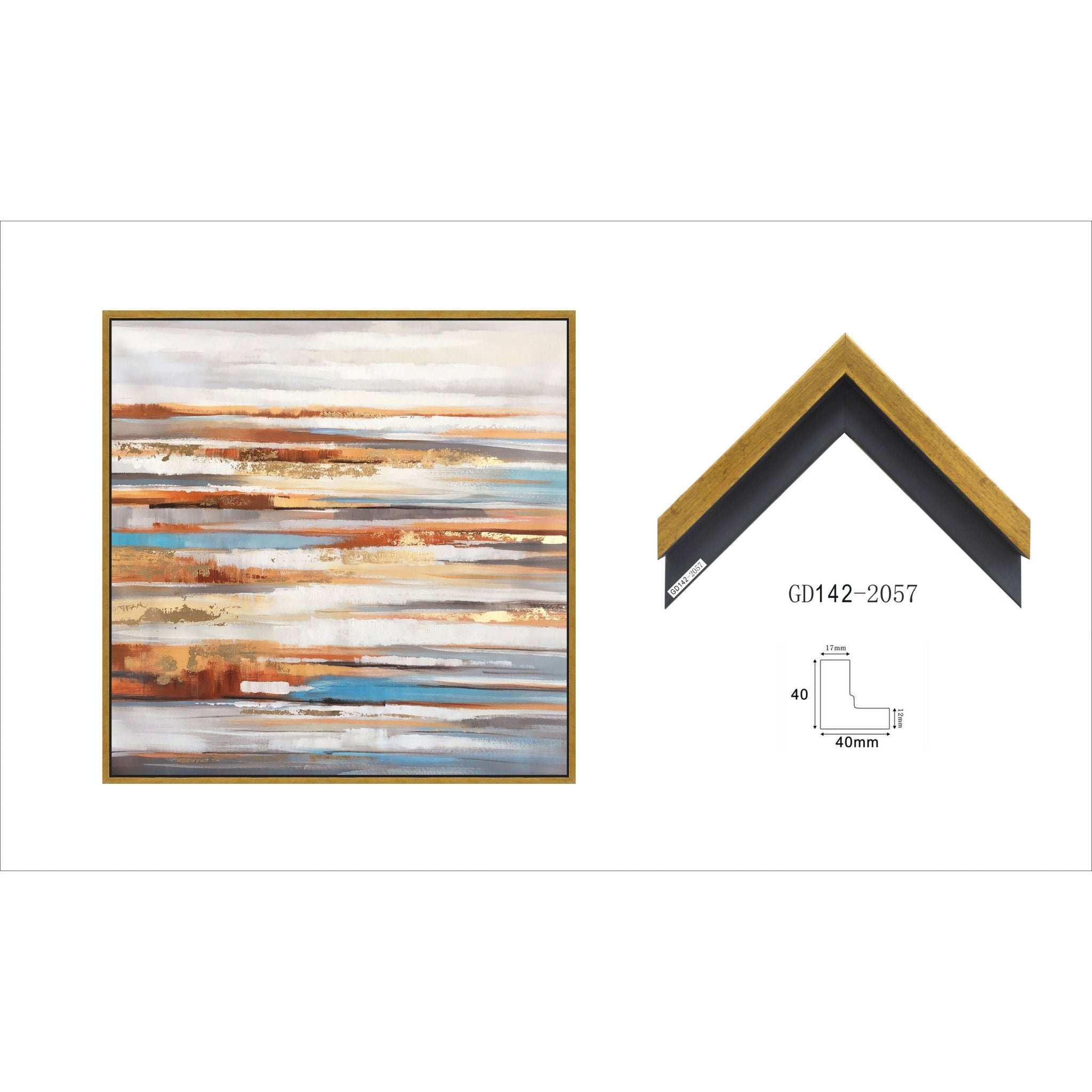 40X40 HORIZON ON CANVAS, MULTI Wall Art| Sagebrook Home