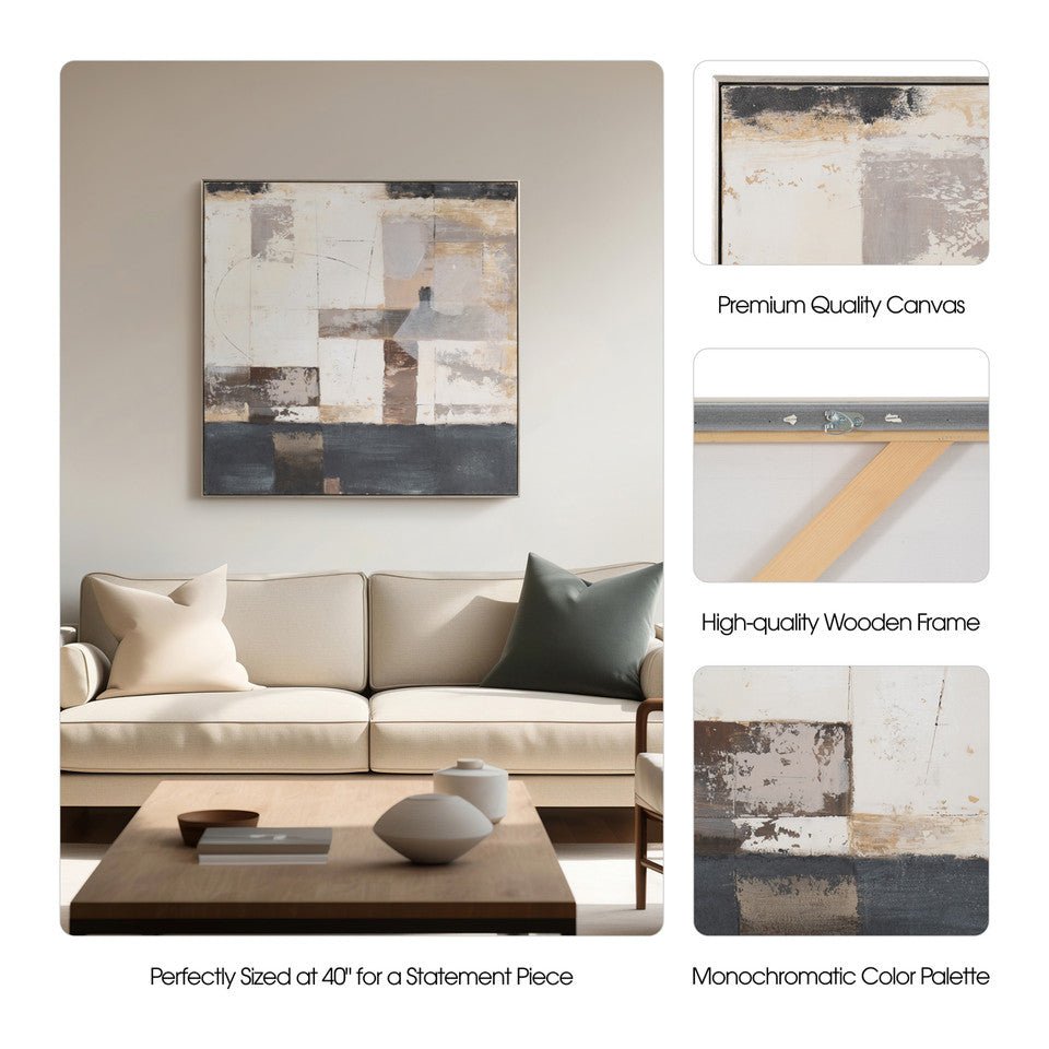40X40 KOHEN HANDPAINTED WALL ART Wall Art| Sagebrook Home