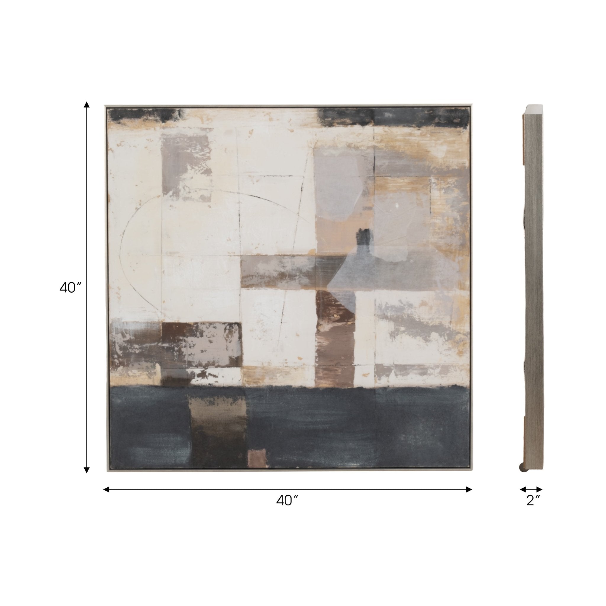 40X40 KOHEN HANDPAINTED WALL ART Wall Art| Sagebrook Home