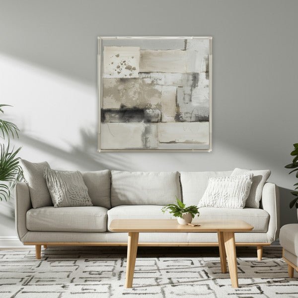 40X40 LYNTON ACRYLIC FRAME HANDPAINTED WALL ART Wall Art| Sagebrook Home