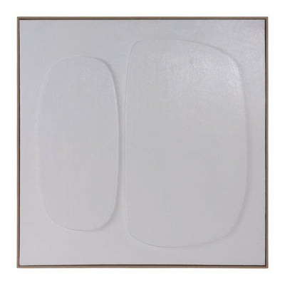 40x40 Mod 3 - dimensional Wall Art, White - Al Rugaib Furniture