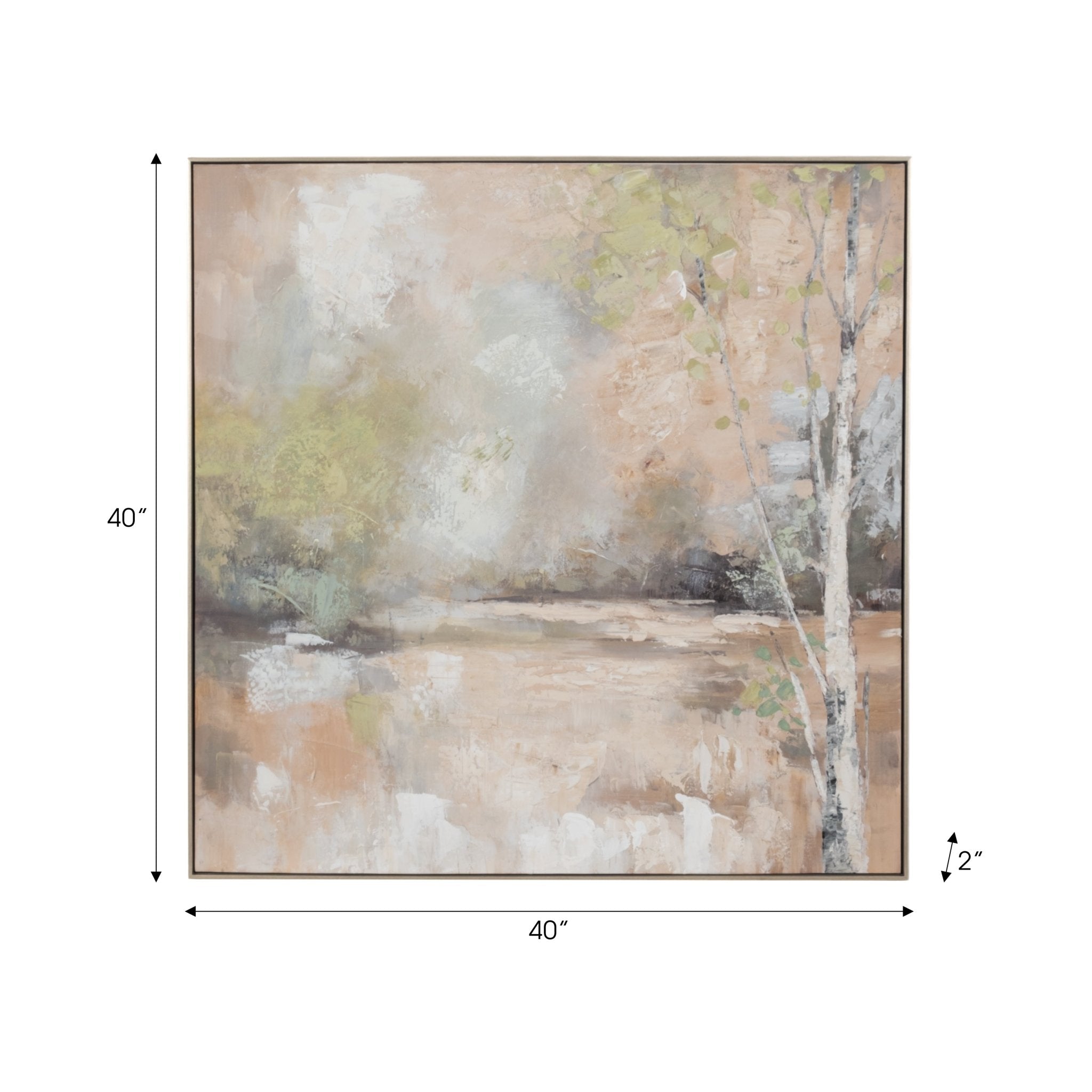40x40 Serene Handpainted Wall Art Wall Art| Sagebrook Home