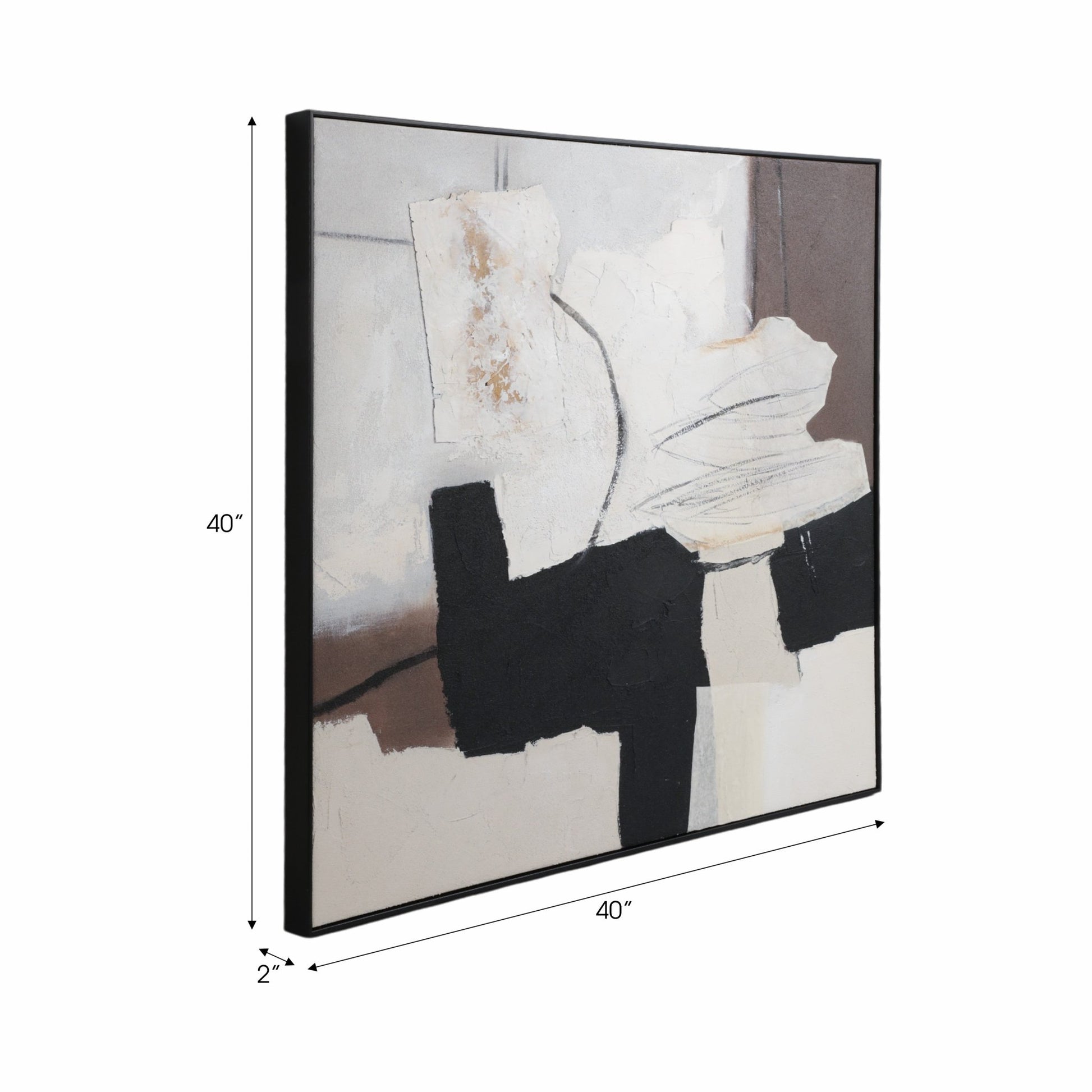 40X40 TIAGO HANDPAINTED WALL ART Wall Art| Sagebrook Home