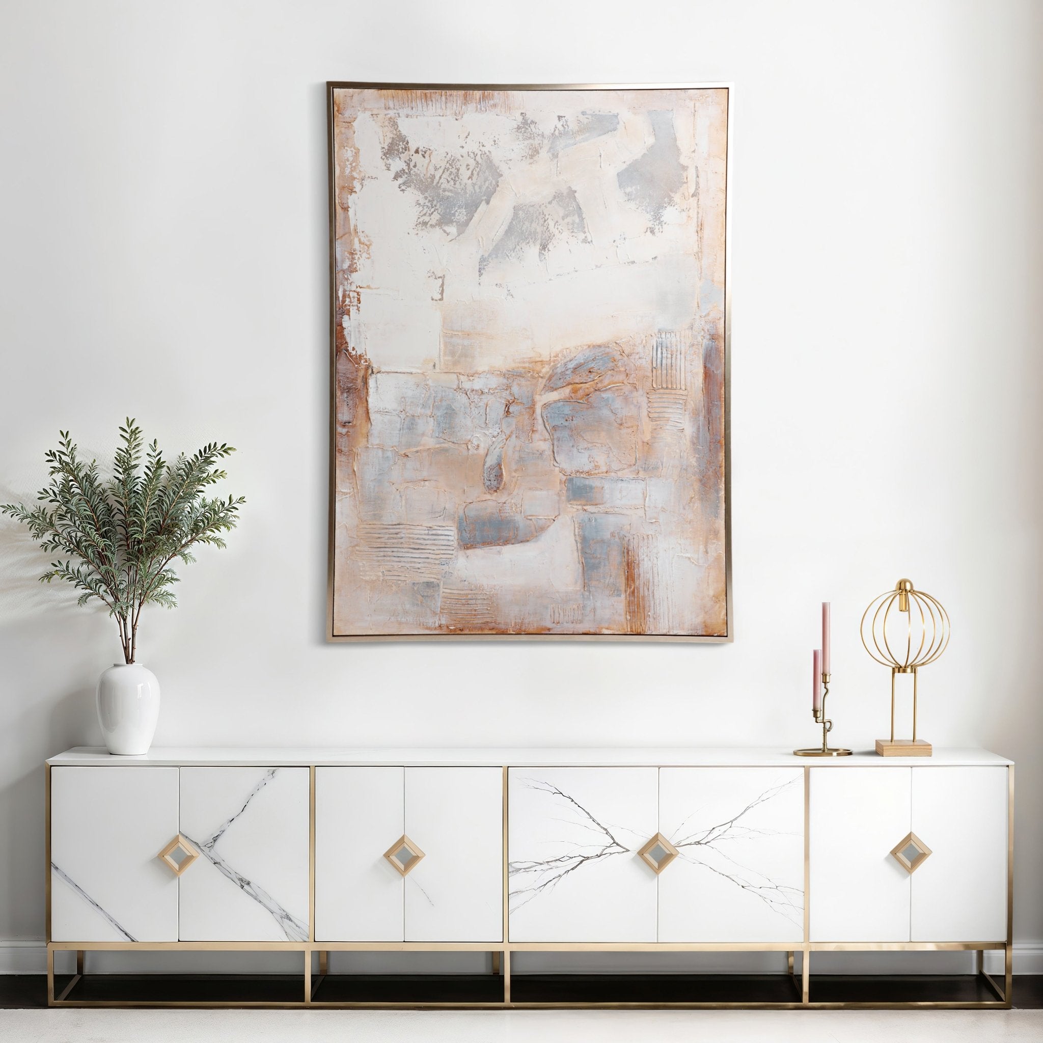 40X56 BROVINA HANDPAINTED WALL ART Wall Art| Sagebrook Home