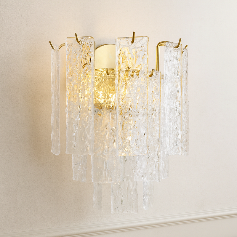 GLASS STRIPS 6 LIGHT CHANDELIER