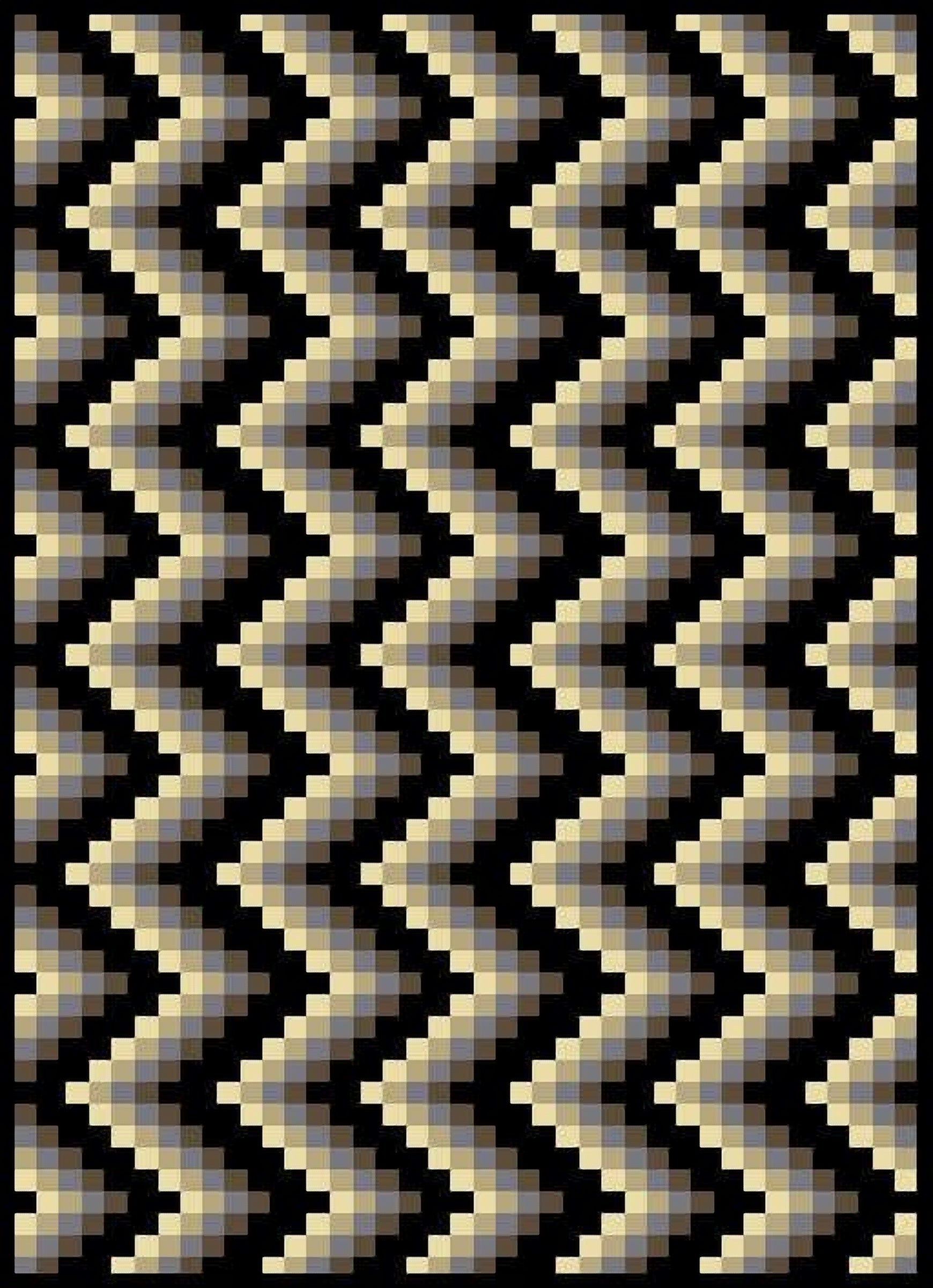 Ferrera ZigZag Dark Brown Rug - 300 x 400 cm