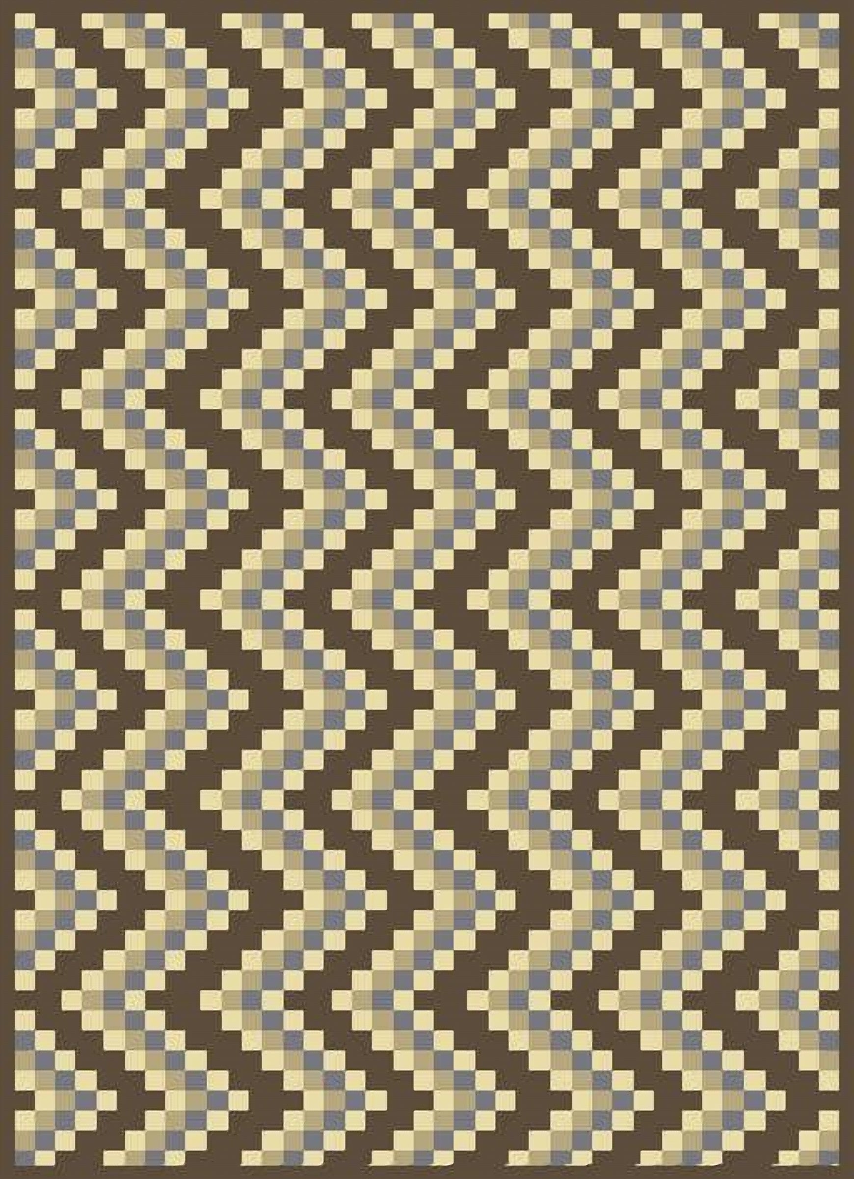 Ferrera ZigZag Light Brown Rug - 200 x 290 cm