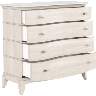 Starlite Ivory - Media Chest with Accent Mirror