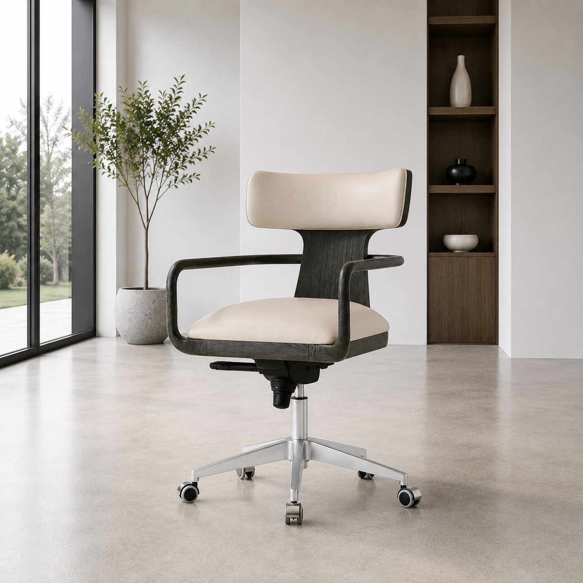 Repose - Repose Wooden Upholstered Study Chair