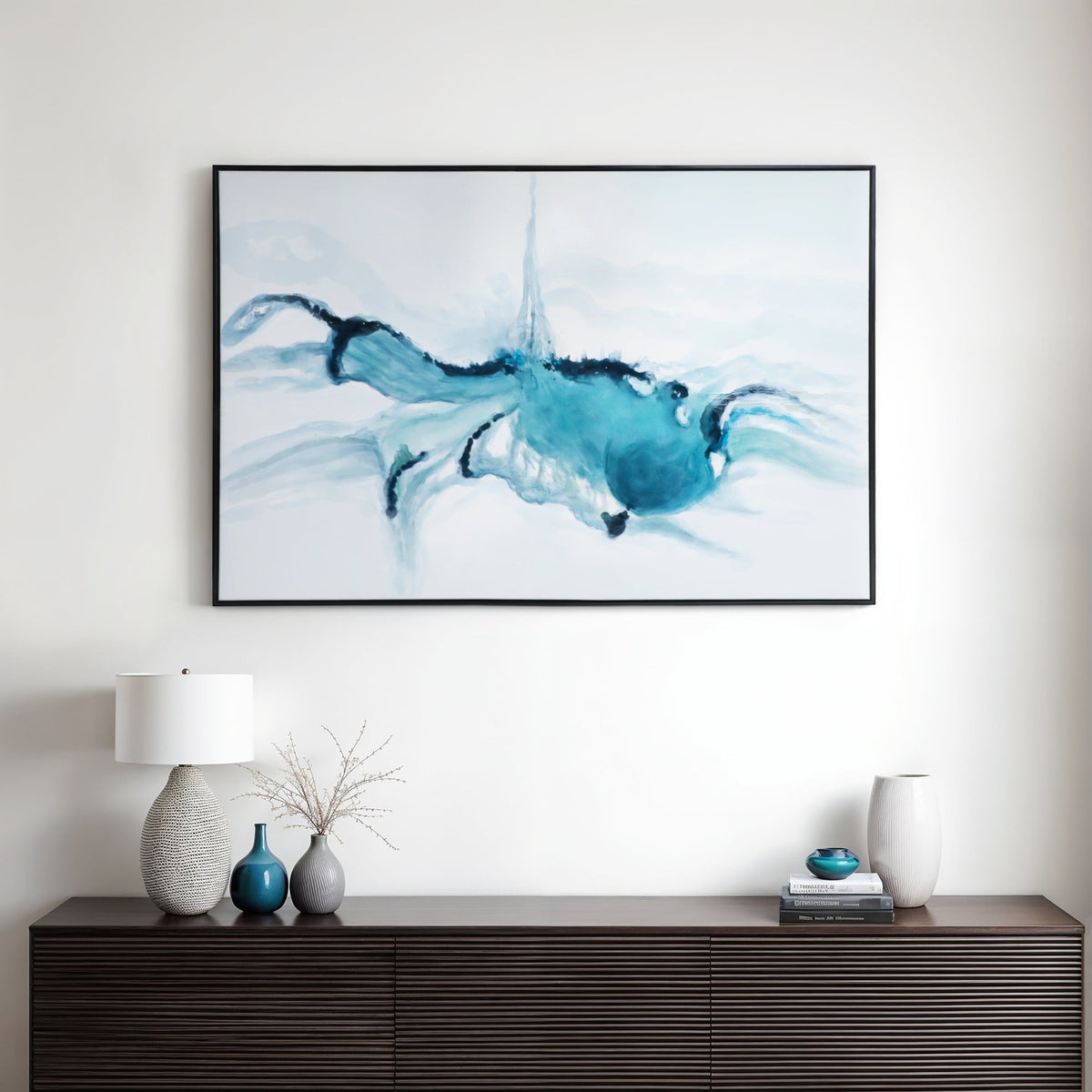 41X61, Abstract Oil Painting, Blue Wall Art| Sagebrook Home