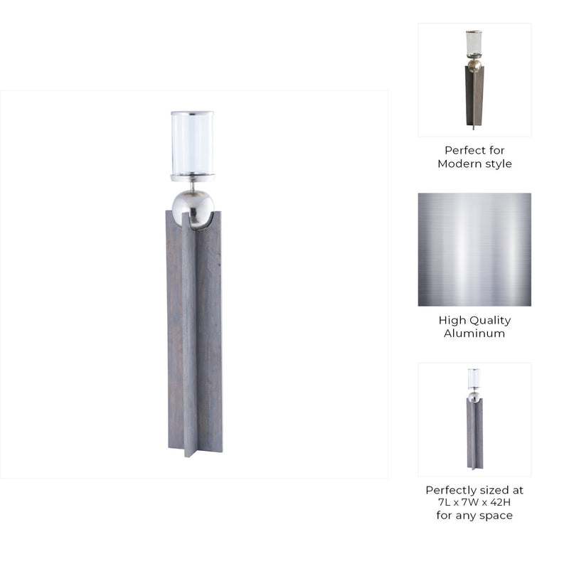 42" Idabel Large Wood Candle Holder - Al Rugaib Furniture