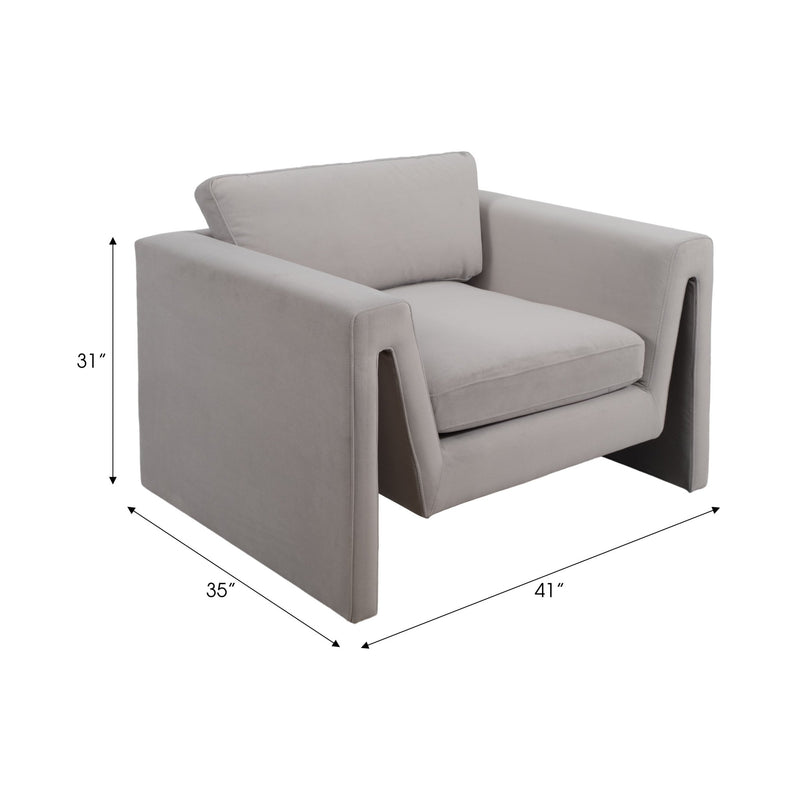 42" Larsson Accent Chair, Gray - Al Rugaib Furniture