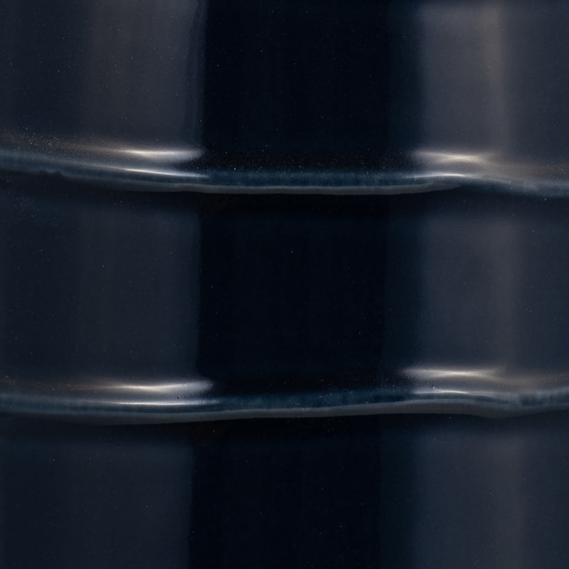 CER, 17H TRIBAL VASE, NAVY BLUE