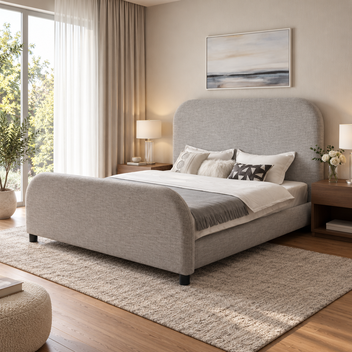 Caelo Grey Bed - King
