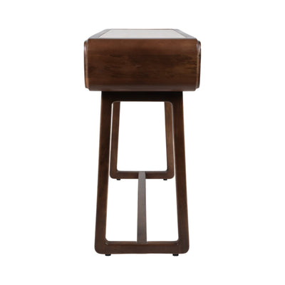 42x30" Travertine Inlay Console Table, Brown - Al Rugaib Furniture