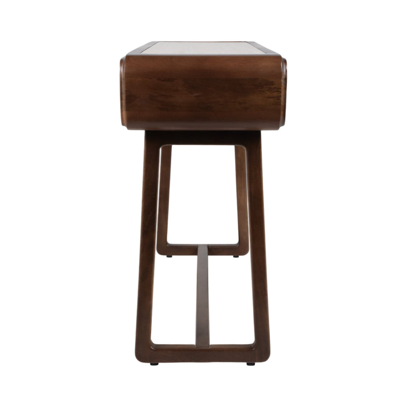 42x30" Travertine Inlay Console Table, Brown - Al Rugaib Furniture