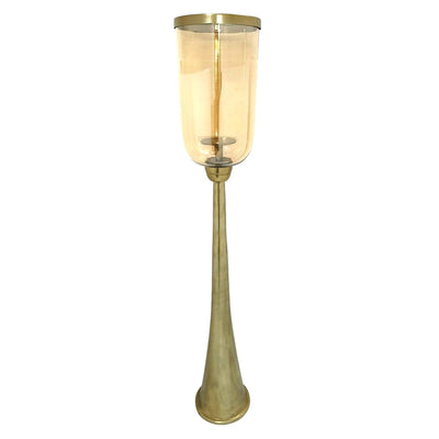 43" Illum Large Gold Glass Candle Hurricane - Al Rugaib Furniture