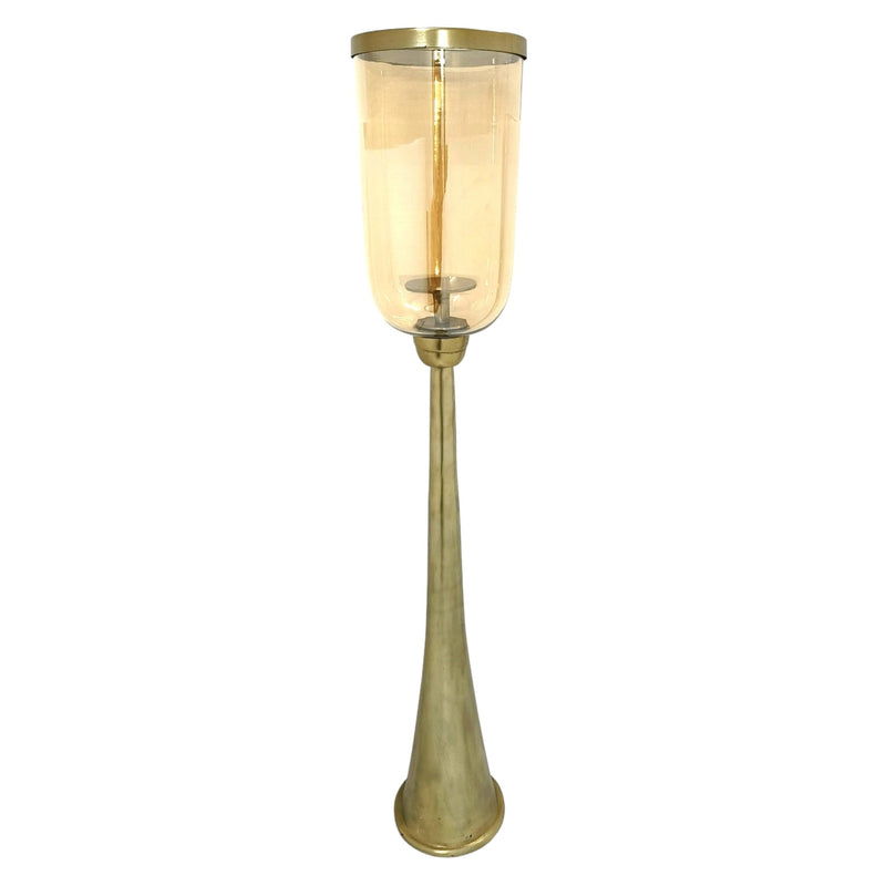 43" Illum Large Gold Glass Candle Hurricane - Al Rugaib Furniture