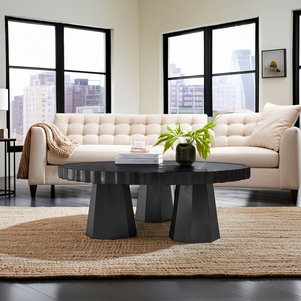 43" Luzia Metallic Marble And Wood Coffee Table, B Coffee Tables| Sagebrook Home