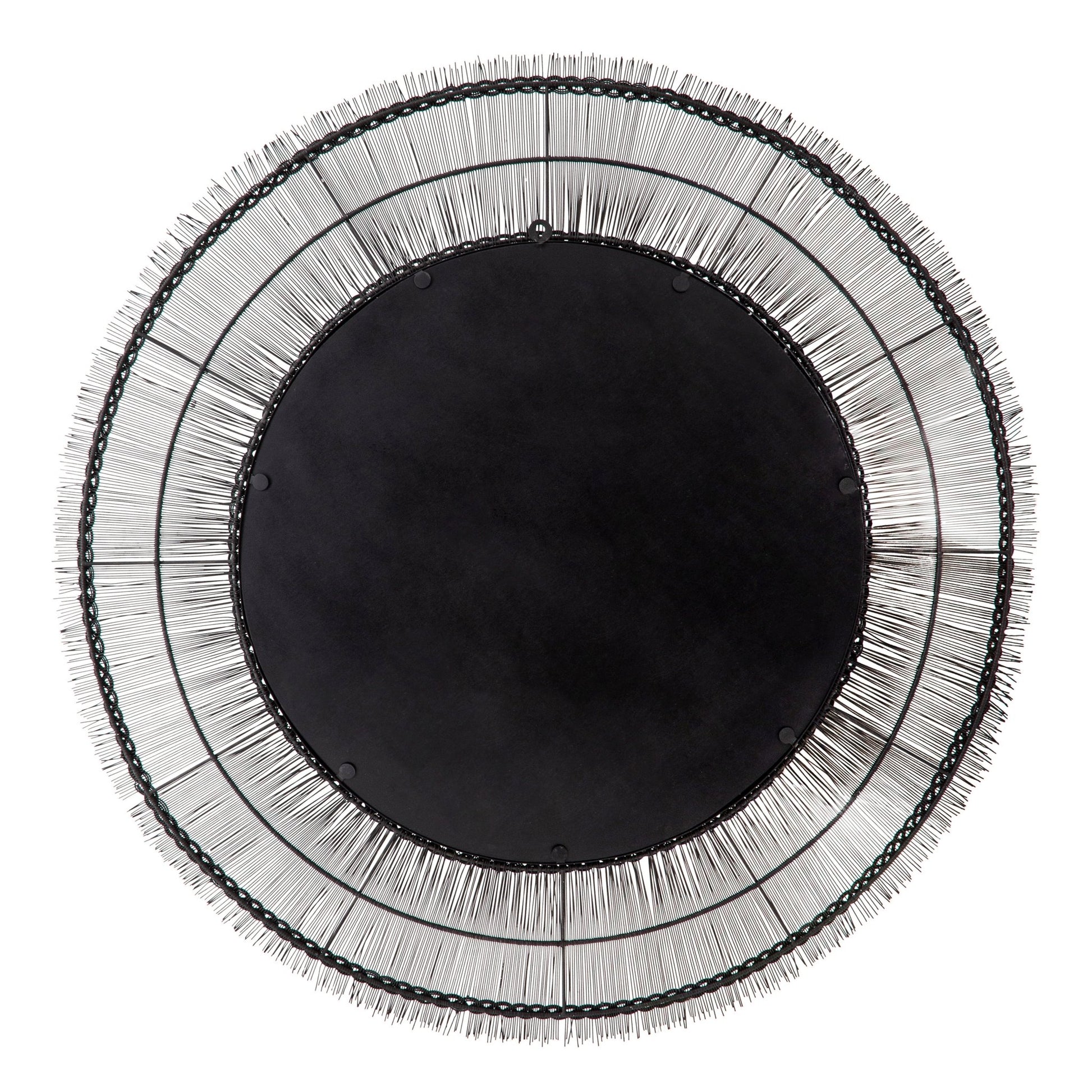 43" ROUND WIRE WALL ART W/ MIRROR, BLACK WB Mirrors| Sagebrook Home