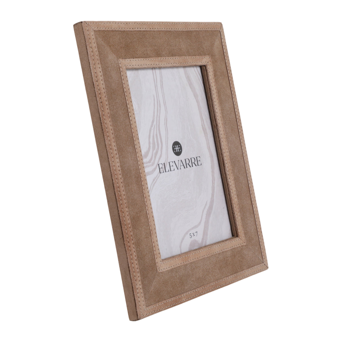 5X7 GILBOA TAN SUEDE PHOTO FRAME