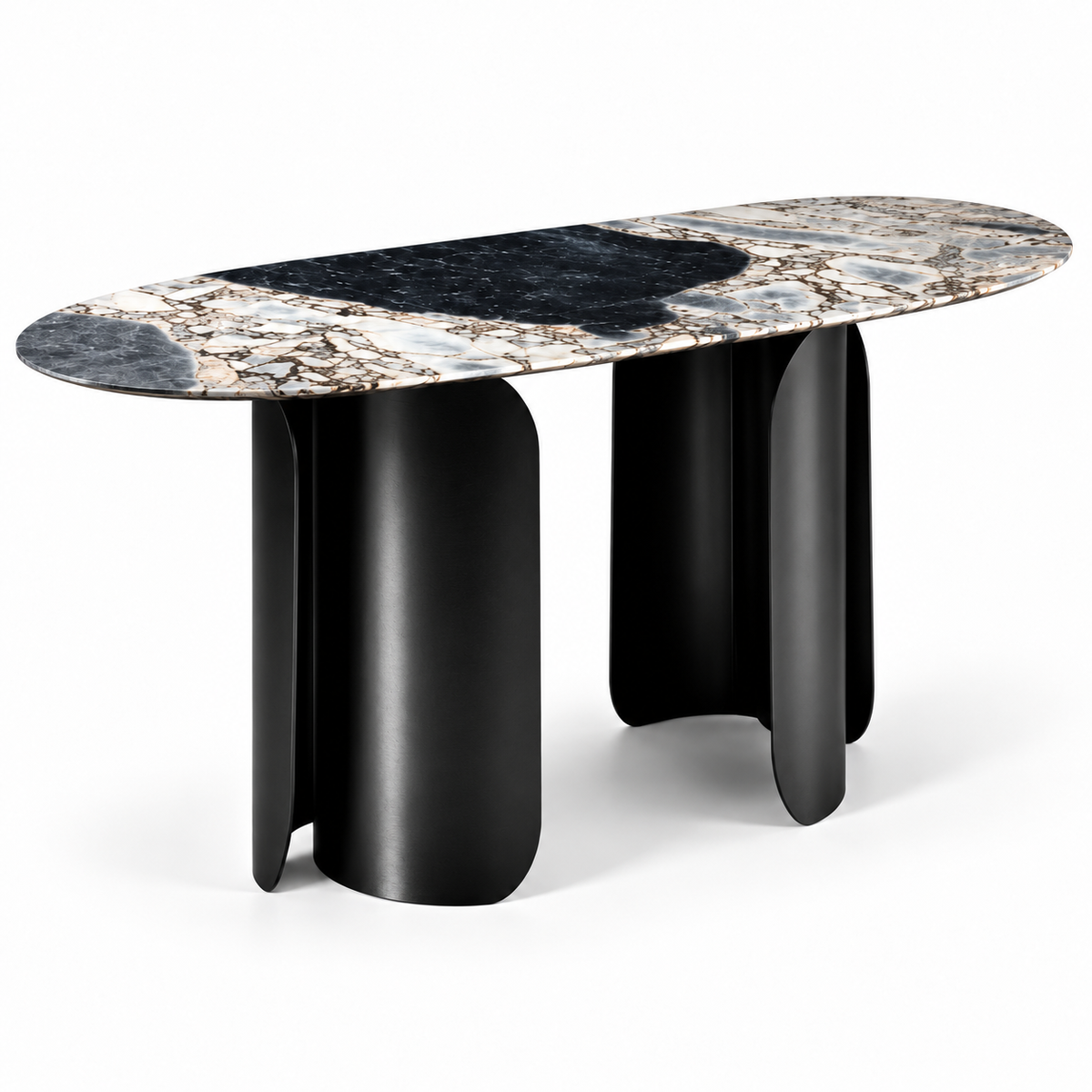 Twirl Ocean storm Black Bar Table - 152 Cm TOP