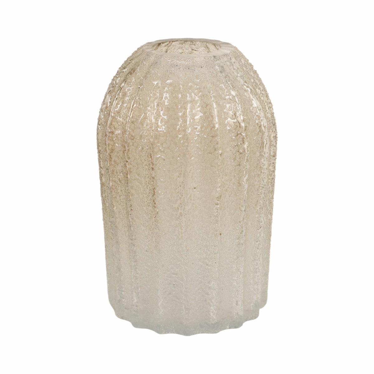مزهرية زجاجية مدفوعة فنيا من الكافيار CAVIAR ARTISAN BLOWN GLASS VASE