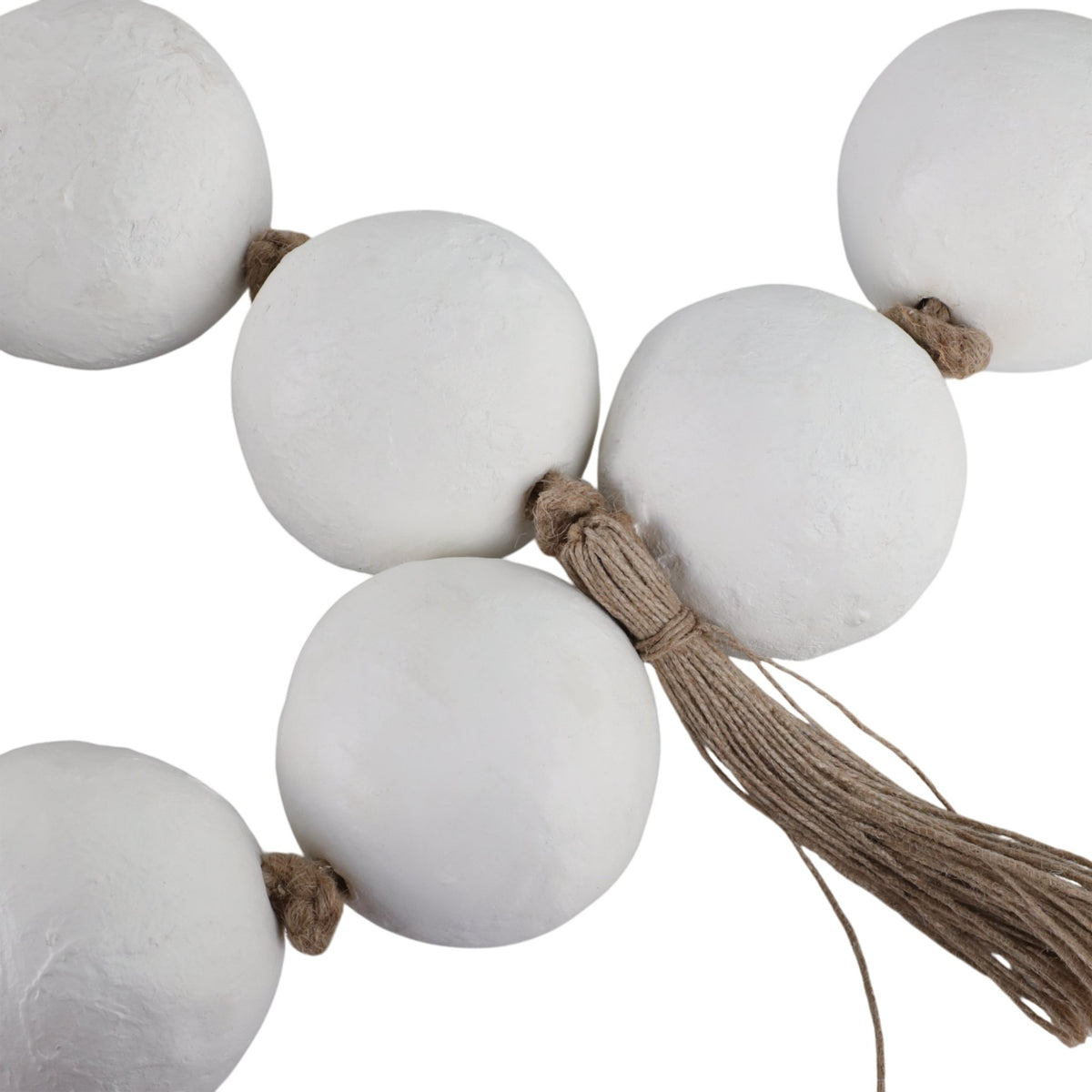44X3" ECOMIX BEAD GARLAND, WHITE Table Decors| Sagebrook Home
