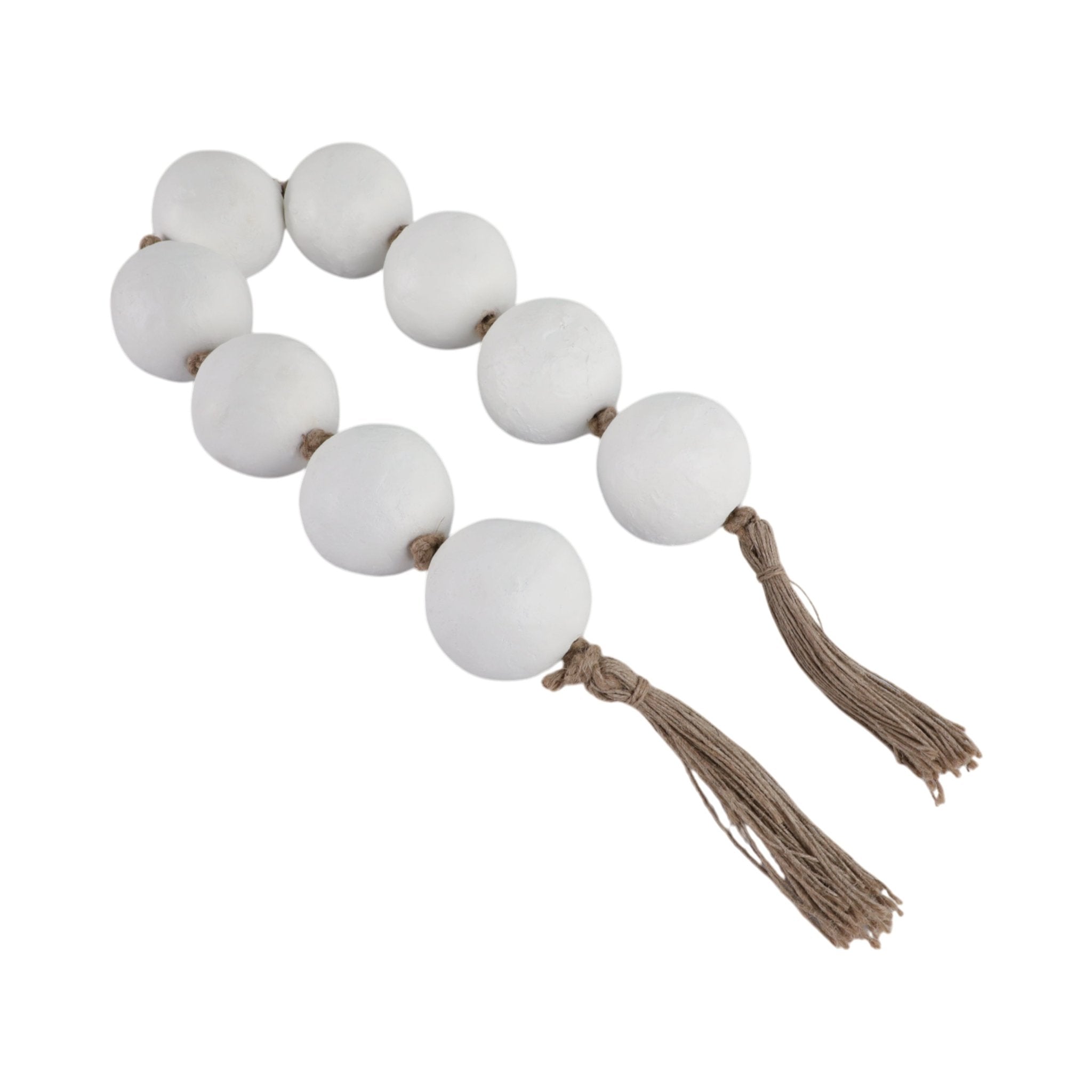 44X3" ECOMIX BEAD GARLAND, WHITE Table Decors| Sagebrook Home