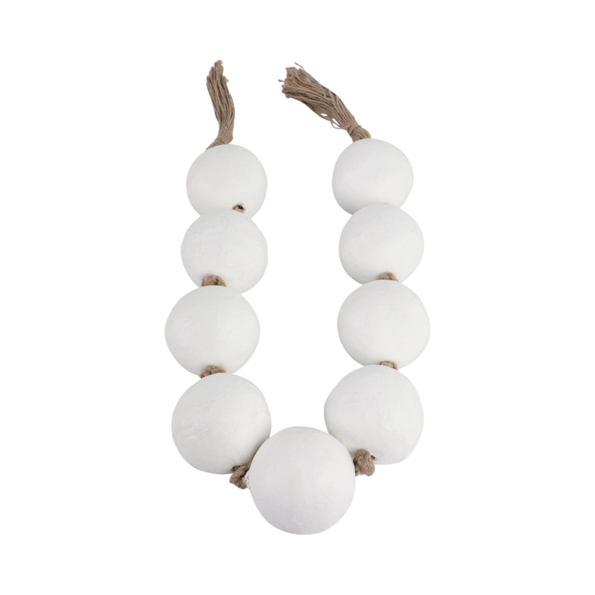 44X3" ECOMIX BEAD GARLAND, WHITE Table Decors| Sagebrook Home