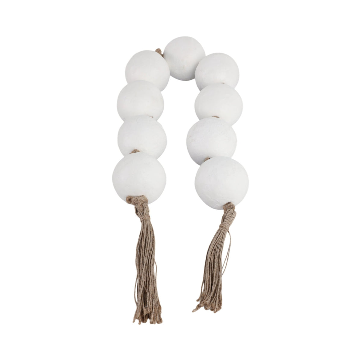 44X3" ECOMIX BEAD GARLAND, WHITE Table Decors| Sagebrook Home