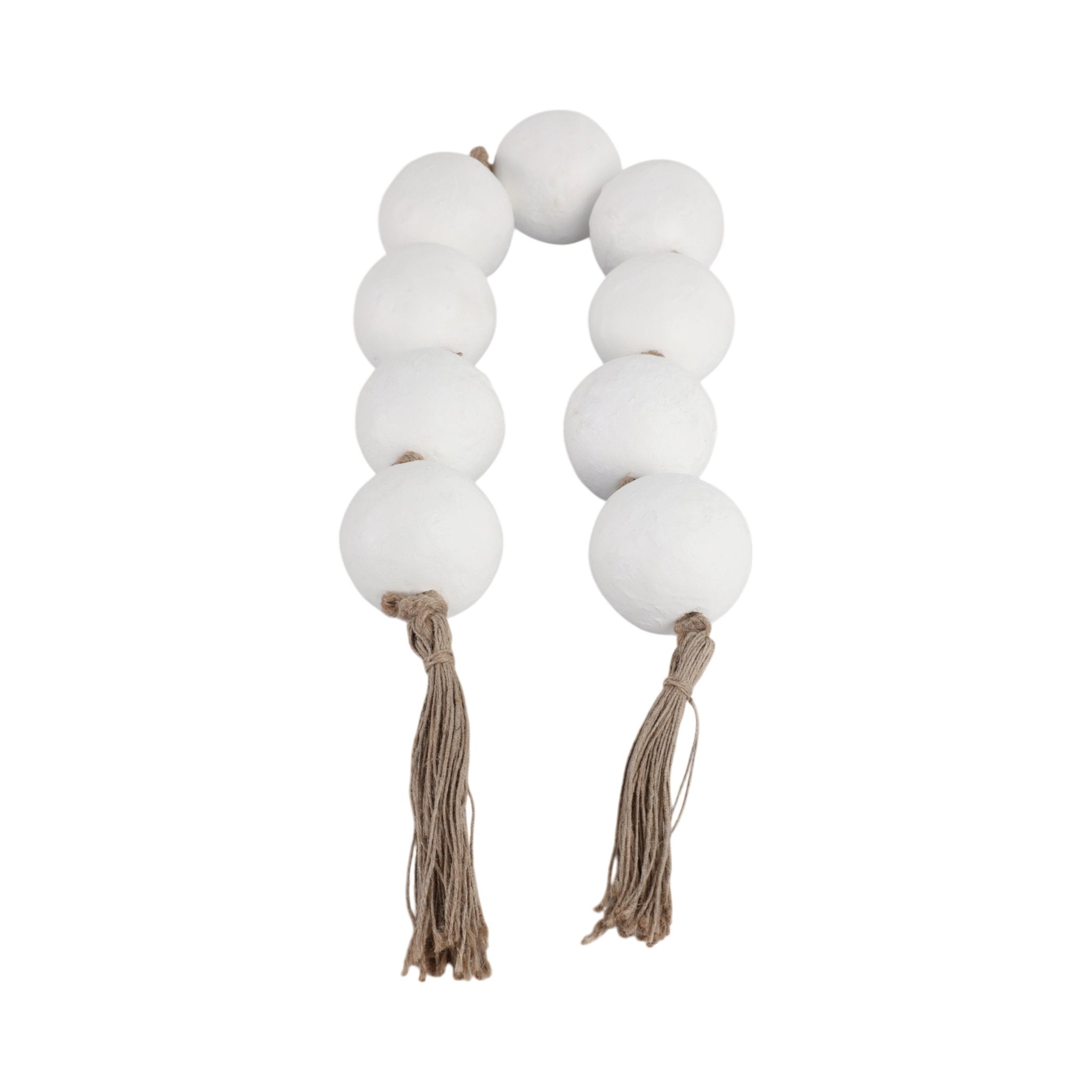 44X3" ECOMIX BEAD GARLAND, WHITE Table Decors| Sagebrook Home
