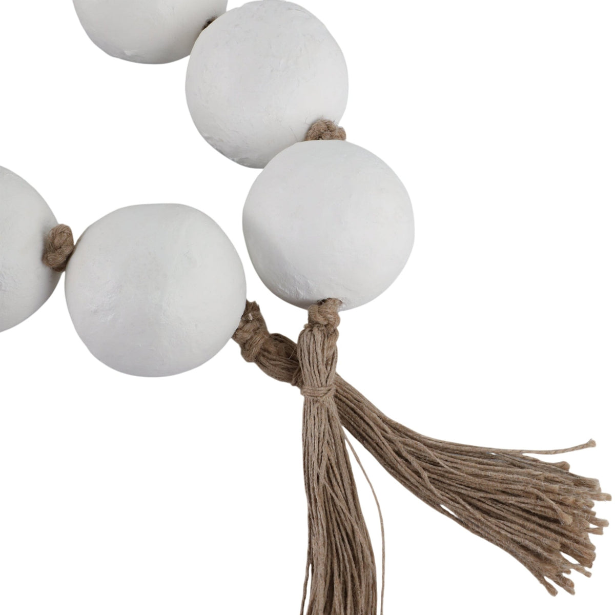 44X3" ECOMIX BEAD GARLAND, WHITE Table Decors| Sagebrook Home