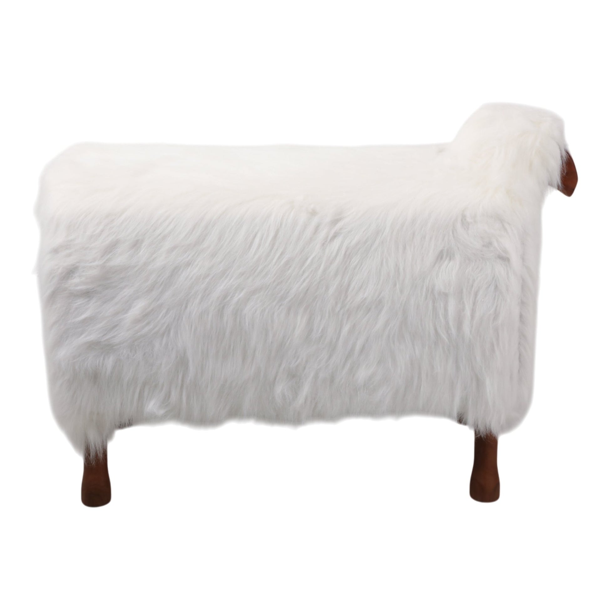 44x33" Faux Fur Sheep, White/brown Table Decors| Sagebrook Home
