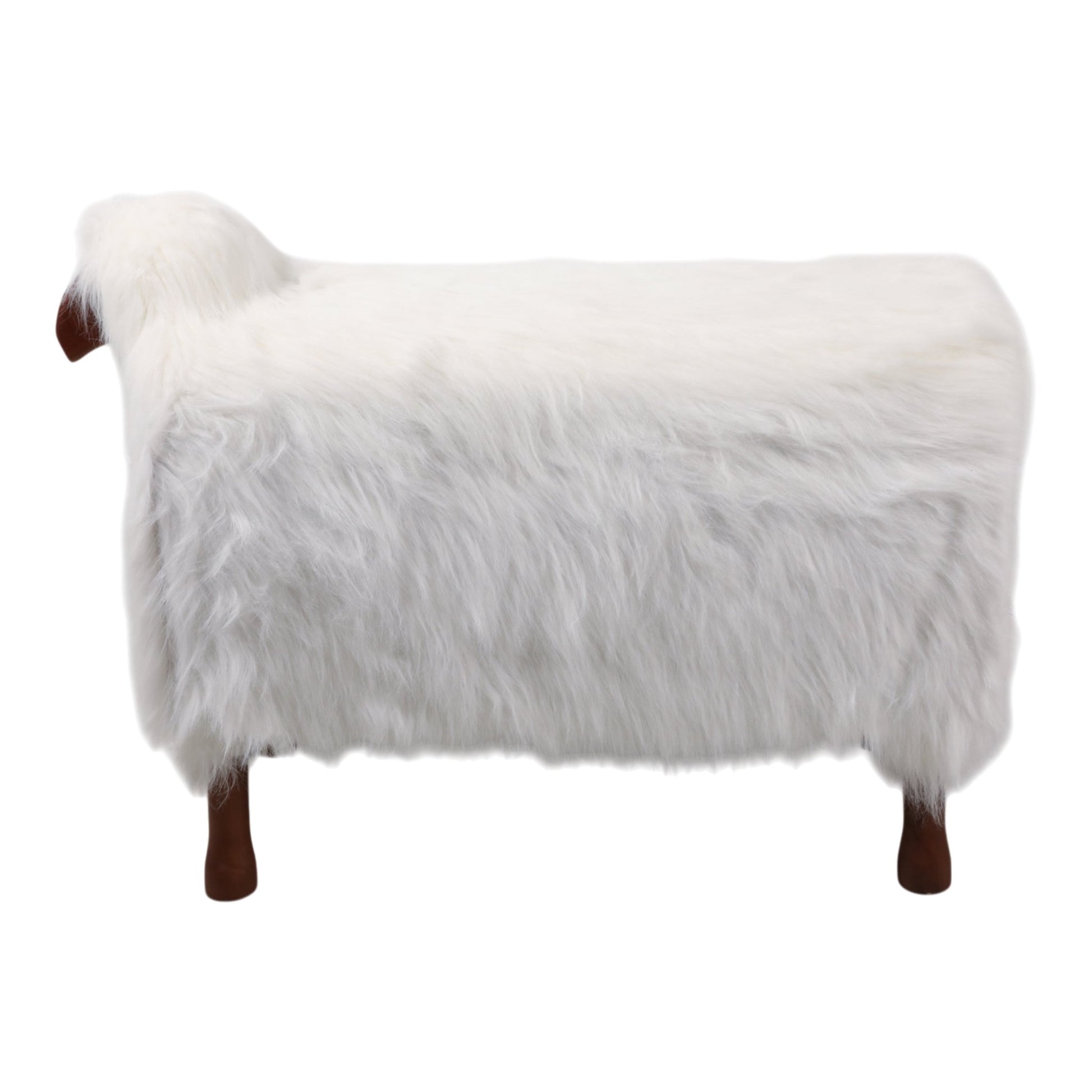 44x33" Faux Fur Sheep, White/brown Table Decors| Sagebrook Home