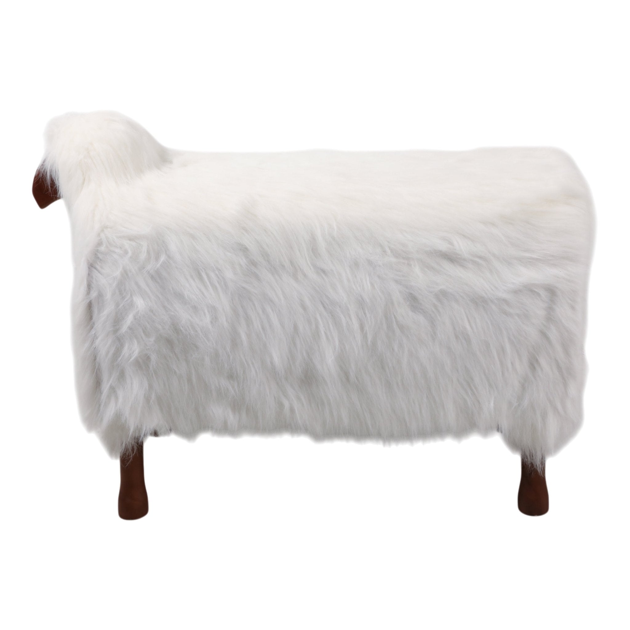 44x33" Faux Fur Sheep, White/brown Table Decors| Sagebrook Home