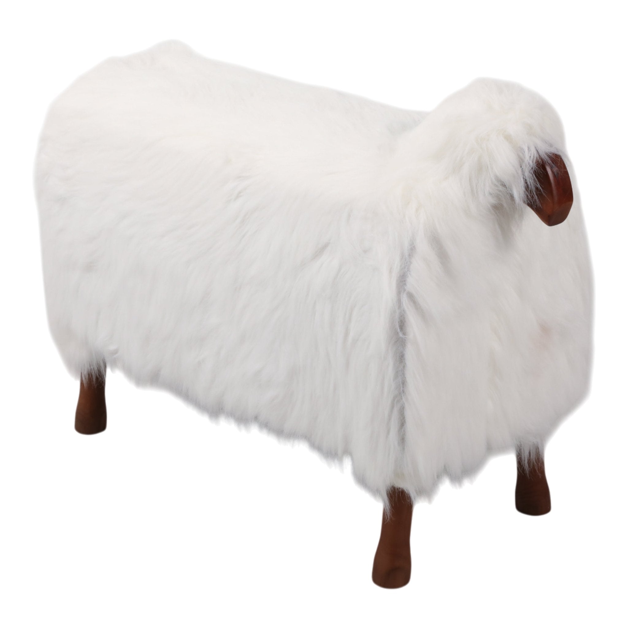 44x33" Faux Fur Sheep, White/brown Table Decors| Sagebrook Home