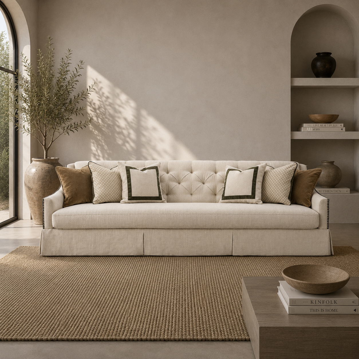 York Beige Sofa 301cm