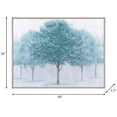48X36 HANDPAINTED TREE CANVAS, GREEN